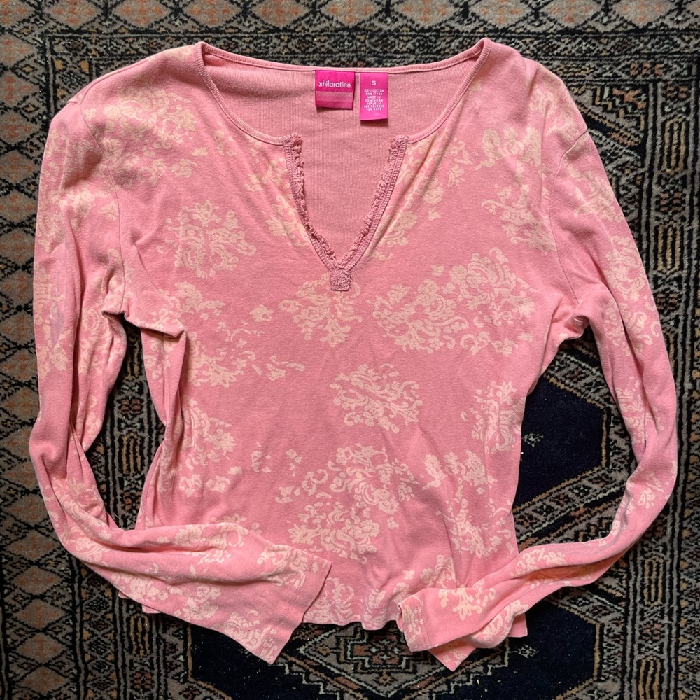 Pink Henley top